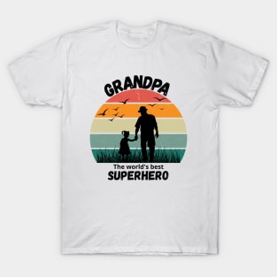 Grandpa the world's best superhero T-Shirt